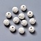 Unwaxed Natural Lava Rock Beads, for Perfume Essential Oil Beads, Aromatherapy Beads, Dyed, Round, White, 8.5mm, Hole: 1.5~2mm