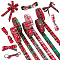 Cotton Ribbon, for Hair Accessories Craft and Christmas Gift Wrapping, Christmas Themed Pattern, 1 inch(25mm), 6 patterns, 1m/pattern, 6m/set