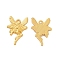 Rack Plating Alloy Pendants, Angel Charms, Matte Gold Color, 21.5x15x2mm, Hole: 1.5mm