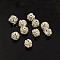 Brass Rhinestone Beads, with Iron Single Core, Grade A, Silver Color Plated, Round, Crystal, 6mm in diameter, Hole: 1mm
