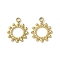 304 Stainless Steel Charms, Sun Charm, Real 18K Gold Plated, 10.5x8.5x0.9mm, Hole: 1mm