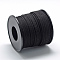 Faux Suede Cords, Faux Suede Lace, Black, 2.7x1.5mm, about 27.34 yards(25m)/roll