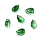 Glass Beads, Teardrop, Green, 6x4x4mm, Hole: 1mm