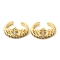 Rack Plating Brass Micro Pave Cubic Zirconia Heart Crown Cuff Earrings, Non Piercing Earrings, Cadmium Free & Lead Free, Real 18K Gold Plated, 14x13x7mm