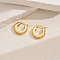 Stainless Steel Classic Minimalist Ring Hoop Earrings, Golden, 18mm