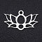 Non-Tarnish 201 Stainless Steel Pendants, Laser Cut Pendants, Lotus, Stainless Steel Color, 11x19x1mm, Hole: 1.5mm
