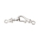 Brass Hook and S-Hook Clasps, Cadmium Free & Nickel Free & Lead Free, Umbrella, Platinum, 24.5mm