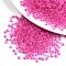 8/0 Glass Seed Beads, Transparent Inside Colours, Round Hole, Round, Camellia, 8/0, 3~4x2~3mm, Hole: 0.8mm, about 15000pcs/bag