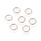 304 Stainless Steel Open Jump Rings, Rose Gold, 20 Gauge, 7x0.8mm, Inner Diameter: 5.5mm