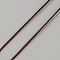 Polyester Imitation Leather Wax Cords, Round, Coconut Brown, 0.5mm, about 115.92 Yards(106m)/Roll