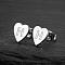 Heart 201 Stainless Steel Stud Earrings, Stainless Steel Color, Letter H, 10x10mm
