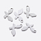 Tarnish Resistant 304 Stainless Steel Charms, Butterfly, Stainless Steel Color, 9x14x0.8~1mm, Hole: 1~1.2mm