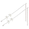 2Pcs Adjustable ABS Imitation Pearl Beaded Bag Straps, with Bowknot & Alloy Lobster Claw Clasps, White, 29~45.5cm