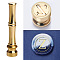 Golden Tone Brass Wax Seal Stamp Head with Bamboo Stick Shaped Handle, for Greeting Card Making, Letter Z, 74.5x15mm