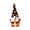 Halloween Imitation Leather Big Pendants, Gnome, 65x28x2mm, Hole: 1.5mm