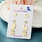 304 Stainless Steel Earring Sets, Snake & Tortoise & Butterfly & Cat Shape, Golden, 6~11.5x7~11mm