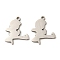 Non-Tarnish 316 Surgical Stainless Steel Pendants, Laser Cut, Human Charm, Stainless Steel Color, 17x14x1mm, Hole: 1.4mm