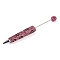 Iron Beadable Pen, Ball-Point Pen, with Polymer Clay Rhinestone, for DIY Personalized Pen with Jewelry Beads, Random Underlay, Rose, 149x16mm