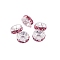 Rondelle Brass Rhinestone Spacer Beads, Platinum, for Jewelry Making, Bracelets, Necklaces, DIY Accessories, Light Rose, 8mm, Hole: 2mm