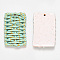 Resin Pendants, Imitation Woven Rattan Pattern, Rectangle, Pale Turquoise, 48~49x30x5~6mm, Hole: 2mm