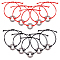 10Pcs 2 Colors Eco-Friendly Korean Waxed Polyester Braided Beaded Bracelets, with 304 Stainless Steel Linking Rings, Donut, Mixed Color, Inner Diameter: 3-1/8 inch(8cm), 5pcs/color
