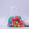 Rectangle Organza Drawstring Bags, White, 12x9cm