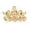 Brass Chandelier Component Links, Light Gold, Connector, Fan, 16.5x23x3mm, Hole: 1.5mm