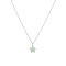 Stainless Steel Cable Chain Necklace, Star Natural Green Aventurine Pendant Necklace for Women, 17-3/4 inch(45cm)