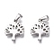 Tarnish Resistant 304 Stainless Steel Pendants, Manual Polishing, Tree of Life, Stainless Steel Color, 21.5x16x3mm, Hole: 6x2.5mm