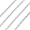 Tarnish Resistant 304 Stainless Steel Cable Chains, Soldered, with Spool, Stainless Steel Color, 3x2x0.5mm, about 32.8 Feet(10m)/roll