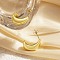 304 Stainless Steel Teardrop Stud Earrings, Golden, 18.6x10mm