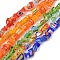 Handmade Millefiori Lampwork Beads Strands, Nuggets, Mixed Color, 2~7x4~7x3~6mm, Hole: 1mm, 33.86''(86cm)