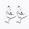 Non-Tarnish 201 Stainless Steel Pendants, Cut, Mermaid, Stainless Steel Color, 20x12x1mm, Hole: 1.2mm