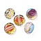 Electroplate Glass Beads, Flat Round, Faceted, Half Plated, Gold, 8x5mm, Hole: 1.2mm
