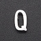 Non-Tarnish 201 Stainless Steel Charms, for Simple Necklaces Making, Laser Cut, Letter, Stainless Steel Color, Letter.Q, 9x5x3mm, Hole: 1.8mm