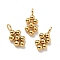 PVD Vacuum Plating 201 Stainless Steel Pendants, Flower, Golden, 15x7.5x3mm, Hole: 2.5mm