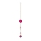 Natural Agate & Cherry Quartz Glass Chip Pendant Decorations, Hanging Suncatchers, with Iron Findings and Glass Teardrop Charm, for Home Garden Decorations, FireBrick, 250mm