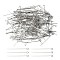 304 Stainless Steel Eye Pins, Stainless Steel Color, 21 Gauge, 40mm, Pin: 0.7mm, Hole: 2mm