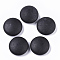 Natural Black Stone Beads, No Hole/Undrilled, Flat Round, 45x18mm