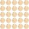 100Pcs Brass Charms, Textured, Cadmium Free & Nickel Free & Lead Free, Flat Round, Real 18K Gold Plated, 10x1mm, Hole: 1mm