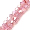 Imitation Jade Glass Beads Strands, AB Color Plated, Faceted, Bicone, Dark Salmon, 4.5x4mm, Hole: 1mm, about 80~85pcs/strand, 30~32cm