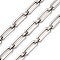 304 Stainless Steel Rectangle Link Chains, Unwelded, Stainless Steel Color, 15x5.5x1.4mm
