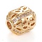 Brass Micro Pave Clear Cubic Zirconia Beads, Long-Lasting Plated, Column, Real 18K Gold Plated, 10x8mm, Hole: 2.5mm