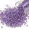 TOHO Round Seed Beads, Japanese Seed Beads, (943) Light Purple Lined Crystal, 8/0, 3mm, Hole: 1mm, about 222pcs/10g
