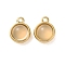 Opalite Half Round Charms, with 304 Stainless Steel Findings, Real 14K Gold Plated, 13.5x10.5x6.5mm, Hole: 1.8mm