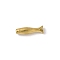 304 Stainless Steel Beads, Fish, Golden, 14x4.5x3.5mm, Hole: 1mm
