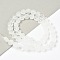 Natural Quartz Crystal Beads Strands, Rock Crystal, Flat Round, 8.5x4.5~5mm, Hole: 0.8mm, about 50pcs/strand, 16.73~17.01'''(42.5~43.2cm)