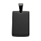 304 Stainless Steel Pendants, Stamping Blank Tag, Manual Polishing, Rectangle, Electrophoresis Black, 30x19x3mm, Hole: 4.5x8mm