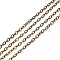 Brass Cable Chains, Soldered, Cadmium Free & Nickel Free & Lead Free, with Spool, Flat Oval, Antique Bronze, 2.2x1.9x0.3mm, Fit for 0.6x4mm Jump Rings, about 32.8 Feet(10m)/roll