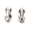 Tarnish Resistant 304 Stainless Steel Clip-On Earrings Findings, Stainless Steel Color, 16x7x6mm